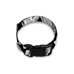 Black And White Lily Pattern Print Dog Collar