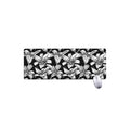 Black And White Lily Pattern Print Extended Mouse Pad