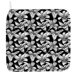 Black And White Lily Pattern Print Hand Towel