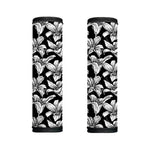 Black And White Lily Pattern Print Handle Covers