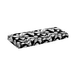 Black And White Lily Pattern Print Piano Keyboard Cover