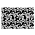 Black And White Lily Pattern Print Placemat