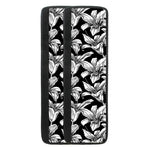 Black And White Lily Pattern Print Refrigerator Handle Covers