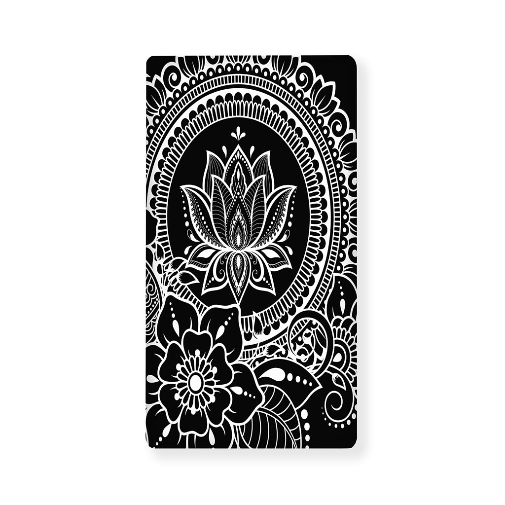 Black And White Lotus Flower Print Baby Crib Sheet