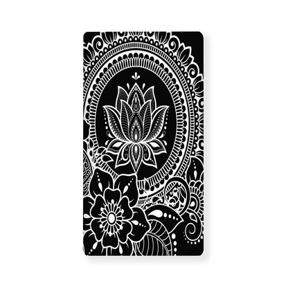 Black And White Lotus Flower Print Baby Crib Sheet