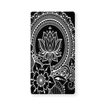 Black And White Lotus Flower Print Baby Crib Sheet