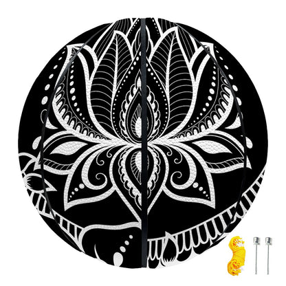 Black And White Lotus Flower Print Basketball
