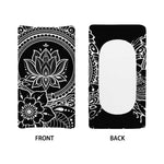 Black And White Lotus Flower Print Changing Pad Cover