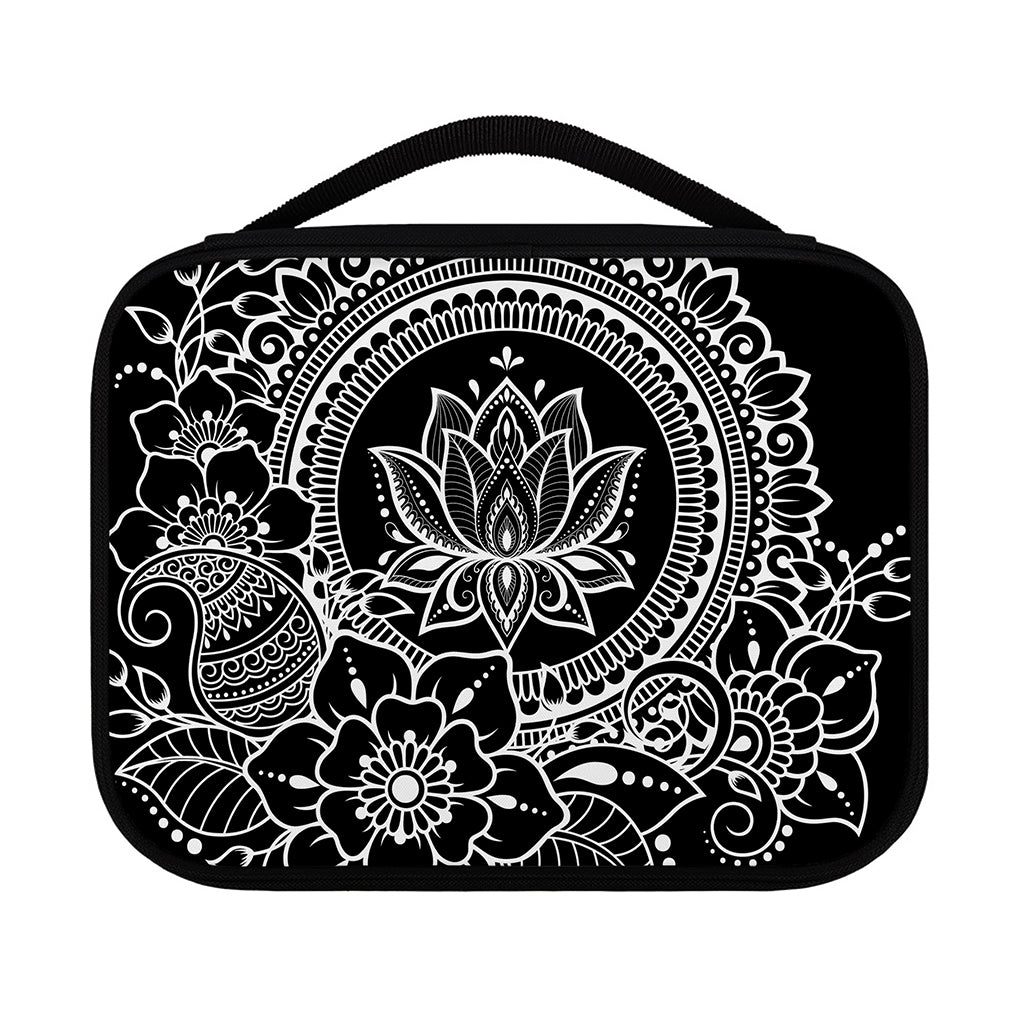 Black And White Lotus Flower Print Classic Bible Case