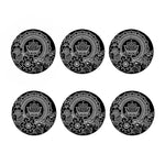 Black And White Lotus Flower Print Coaster Set
