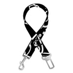 Black And White Lotus Flower Print Dog Seat Belt