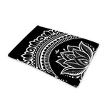 Black And White Lotus Flower Print Pet Cooling Mat Cover