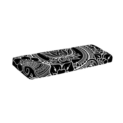 Black And White Lotus Flower Print Piano Keyboard Cover