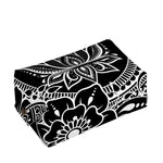 Black And White Lotus Flower Print Rectangle Tissue Box Cover