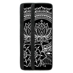 Black And White Lotus Flower Print Refrigerator Handle Covers