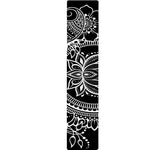 Black And White Lotus Flower Print Table Runner