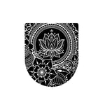 Black And White Lotus Flower Print Toilet Lid Cover