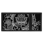 Black And White Lotus Flower Print Trifold Wallet