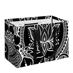 Black And White Lotus Flower Print Utility Tote Bag