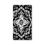 Black And White Lotus Mandala Print Baby Crib Sheet