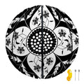 Black And White Lotus Mandala Print Basketball