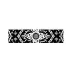 Black And White Lotus Mandala Print Bed Runner