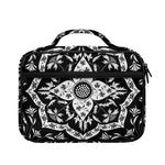 Black And White Lotus Mandala Print Briefcase Bible Bag