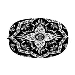 Black And White Lotus Mandala Print Car Side Mirror Covers