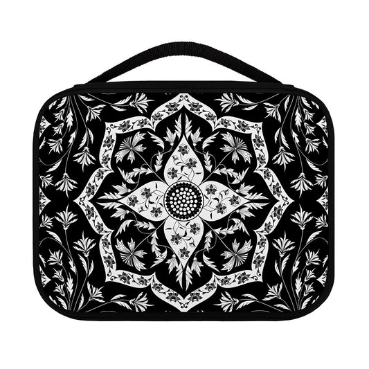 Black And White Lotus Mandala Print Classic Bible Case