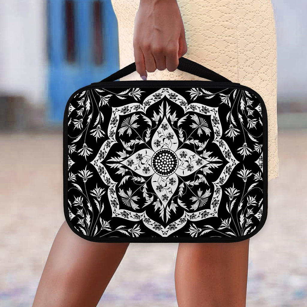 Black And White Lotus Mandala Print Classic Bible Case