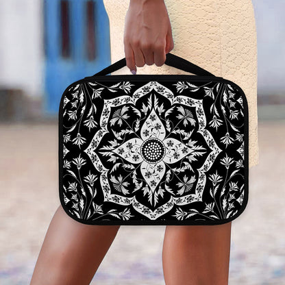 Black And White Lotus Mandala Print Classic Bible Case