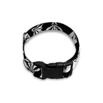 Black And White Lotus Mandala Print Dog Collar