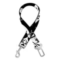 Black And White Lotus Mandala Print Dog Seat Belt