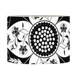 Black And White Lotus Mandala Print Drum Lamp Shade