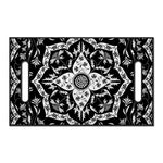 Black And White Lotus Mandala Print Golf Cart Seat Cover