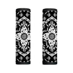 Black And White Lotus Mandala Print Handle Covers
