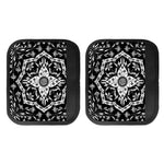 Black And White Lotus Mandala Print Handle Covers