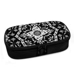 Black And White Lotus Mandala Print Insulin Cooler Travel Case