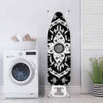 Black And White Lotus Mandala Print Ironing Board Cover