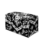 Black And White Lotus Mandala Print Leather Tissue Box Cover