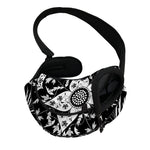 Black And White Lotus Mandala Print Pet Sling Carrier