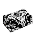 Black And White Lotus Mandala Print Rectangle Tissue Box Cover
