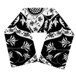 Black And White Lotus Mandala Print Scarf