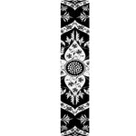 Black And White Lotus Mandala Print Table Runner