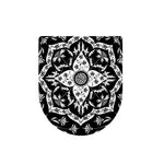 Black And White Lotus Mandala Print Toilet Lid Cover