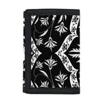 Black And White Lotus Mandala Print Trifold Wallet