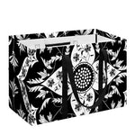 Black And White Lotus Mandala Print Utility Tote Bag
