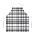 Black And White Madras Pattern Print Adjustable Apron