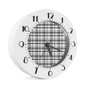 Black And White Madras Pattern Print Alarm Clock