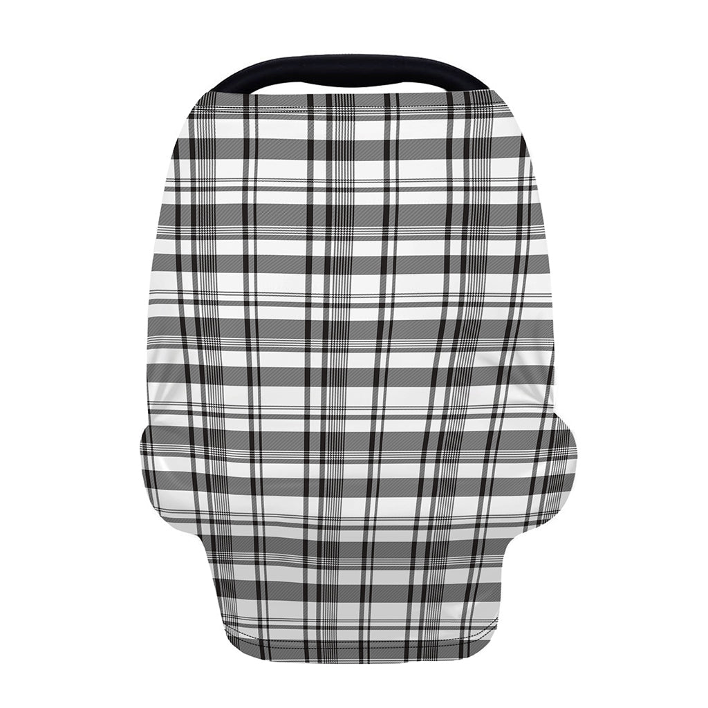 Black And White Madras Pattern Print Baby Seat Cover